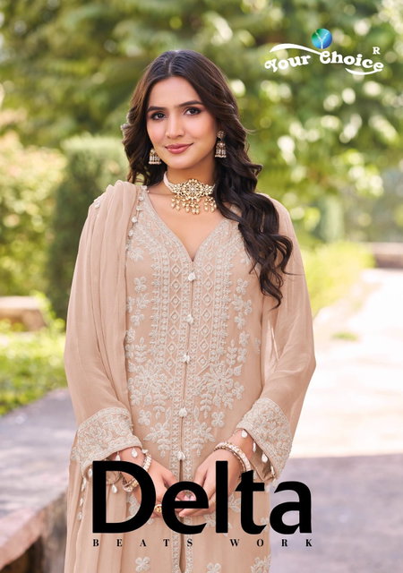 Delta By Your Choice Designer Chinon Readymade Suit Exporters In India